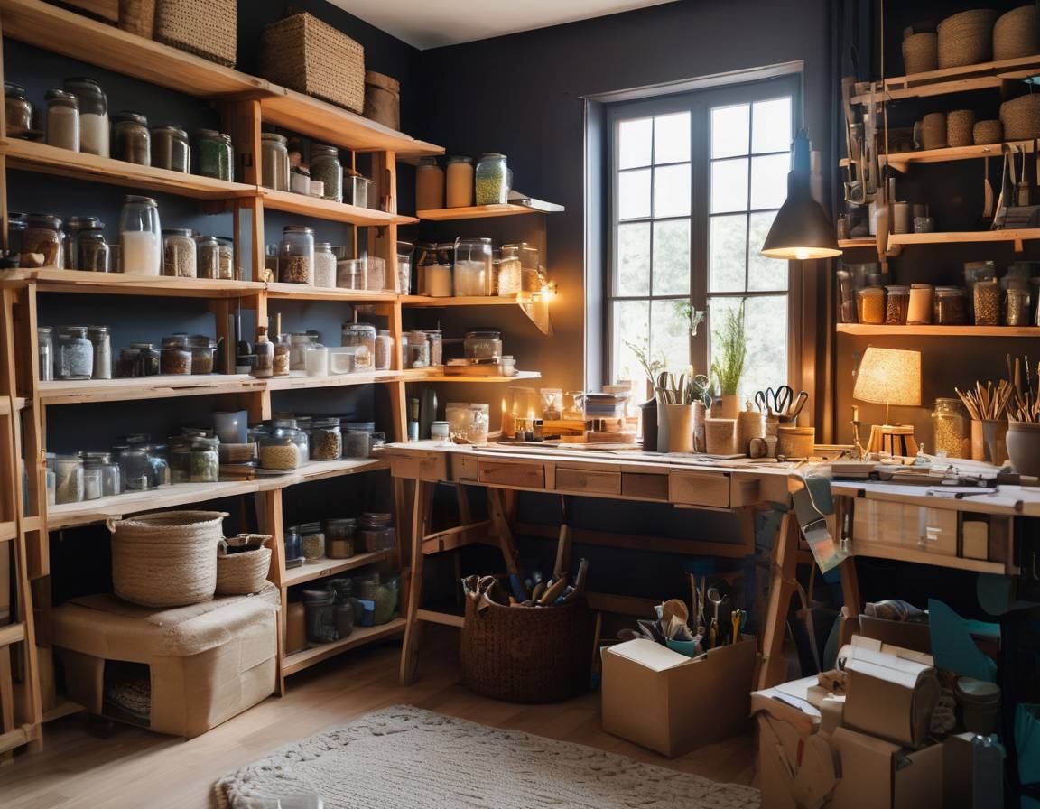 Jak stworzyć domową pracownię rękodzieła używając tylko materiałów z recyklingu?
